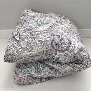 Ralph Lauren Paisley 100% Cotton  90x100”Queen Reversible Comforter Multicolor